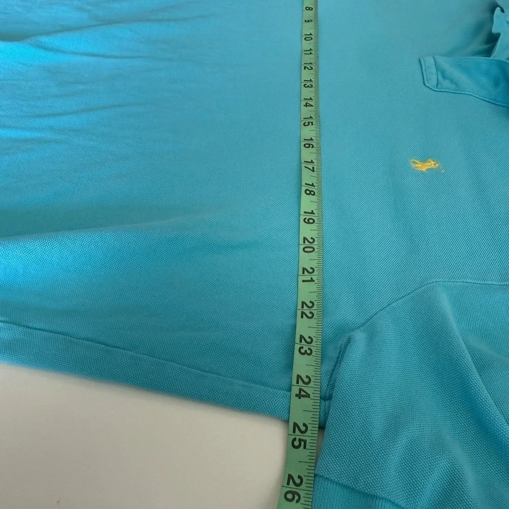 Polo Ralph Lauren Mens XL Turquoise Classic Fit Polo Shirt Pony‎ Logo Casual